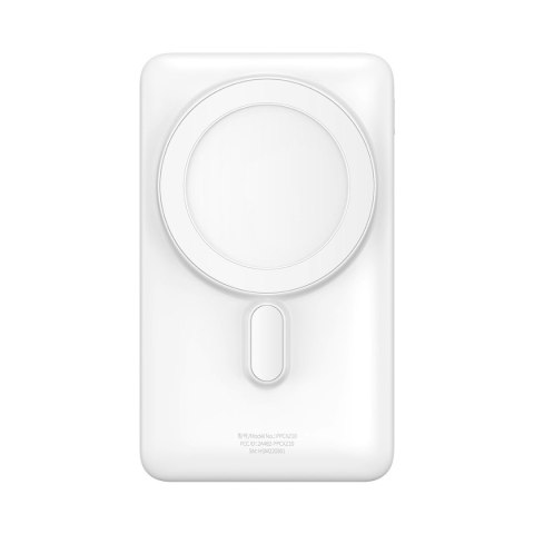 POWERBANK Z BEZPRZEWODOWYM ŁADOWANIEM MAGSAFE 10000MAH 20W KABEL USB-C 0.5M BIAŁY POWERBANK Z BEZPRZEWODOWYM ŁADOWANIEM MAGSAFE 10000MAH 20W KABEL USB-C 0.5M BIAŁY
