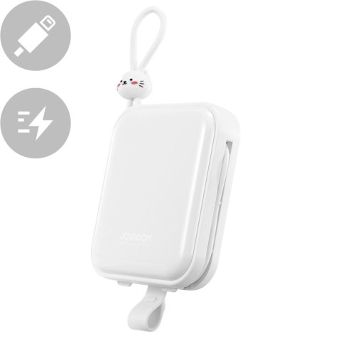POWERBANK Z PODSTAWKĄ KABEL USB-C I IPHONE LIGHTNING CUTIE SERIES 10000MAH 22.5W BIAŁY POWERBANK Z PODSTAWKĄ KABEL USB-C I IPHONE LIGHTNING CUTIE SERIES 10000MAH 22.5W BIAŁY