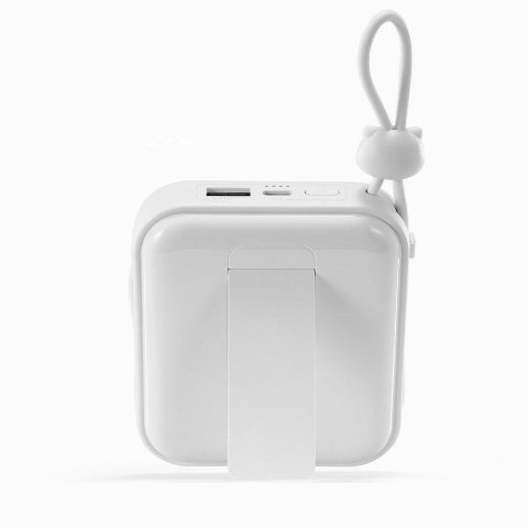 POWERBANK Z PODSTAWKĄ KABEL USB-C I IPHONE LIGHTNING CUTIE SERIES 10000MAH 22.5W BIAŁY POWERBANK Z PODSTAWKĄ KABEL USB-C I IPHONE LIGHTNING CUTIE SERIES 10000MAH 22.5W BIAŁY