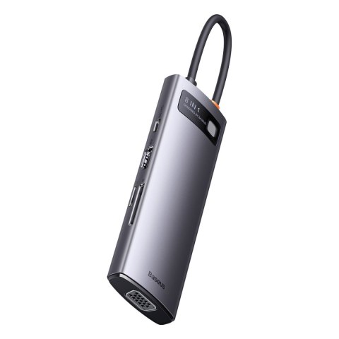 STACJA DOKUJĄCA HUB 8W1 USB-C 1XHDMI 3XUSB 3.2 1XPOWER DELIVERY CZYTNIK KART SD CZYTNIK KART TF VGA SZARY STACJA DOKUJĄCA HUB 8W1 USB-C 1XHDMI 3XUSB 3.2 1XPOWER DELIVERY CZYTNIK KART SD CZYTNIK KART TF VGA SZARY