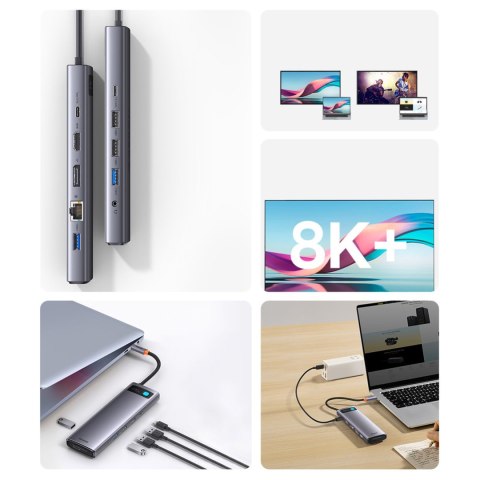 WIELOFUNKCYJNY HUB 12W1 USB-C HDMI DP USB-C MINIJACK 3.5MM RJ45 SD WIELOFUNKCYJNY HUB 12W1 USB-C HDMI DP USB-C MINIJACK 3.5MM RJ45 SD