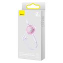 ZWIJANY KABEL PRZEWÓD 3W1 USB MICROUSB + IPHONE LIGHTNING + USB-C 66W 1.1M FIOLETOWY
