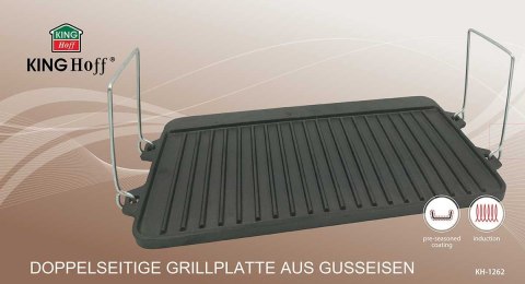 DWUSTRONNA PŁYTA GRILLOWA KINGHOFF KH-1262 DWUSTRONNA PŁYTA GRILLOWA KINGHOFF KH-1262