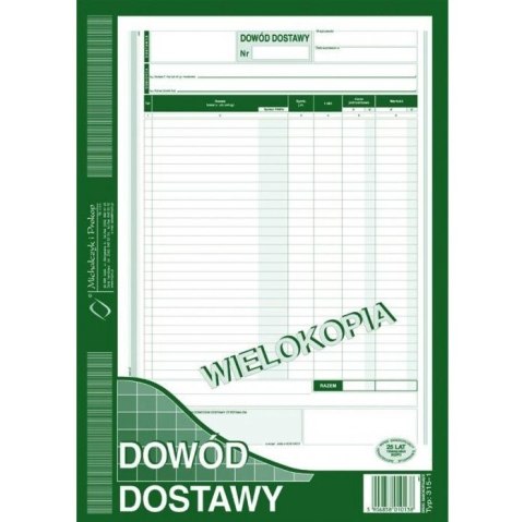 315-1 DOWÓD DOSTAWY A4 MICHALCZYK I PROKOP 315-1 DOWÓD DOSTAWY A4 MICHALCZYK I PROKOP