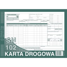 801-1 KARTA DROGOWA SM/102 (SAMOCHÓD CIĘŻAROWY) A4 OFFSET MICHALCZYK
