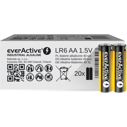 BATERIA EVERACTIVE INDUSTRIAL ALKALINE AA/LR6 ALKALICZNA PUDEŁKO (40SZT) BATERIA EVERACTIVE INDUSTRIAL ALKALINE AA/LR6 ALKALICZNA PUDEŁKO (40SZT)