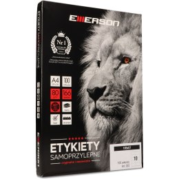 ETYKIETY A4 BIAŁE (100ARK) 105X57MM NR.032 EMERSON ETA4105X057W