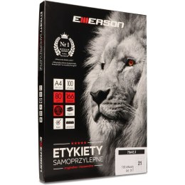 ETYKIETY A4 BIAŁE (100ARK) 70X42.3MM NR017 EMERSON ETA4070X423
