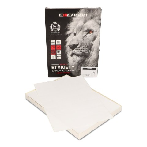 ETYKIETY A4 BIAŁE (100ARK) 70X42.3MM NR017 EMERSON ETA4070X423 ETYKIETY A4 BIAŁE (100ARK) 70X42.3MM NR017 EMERSON ETA4070X423