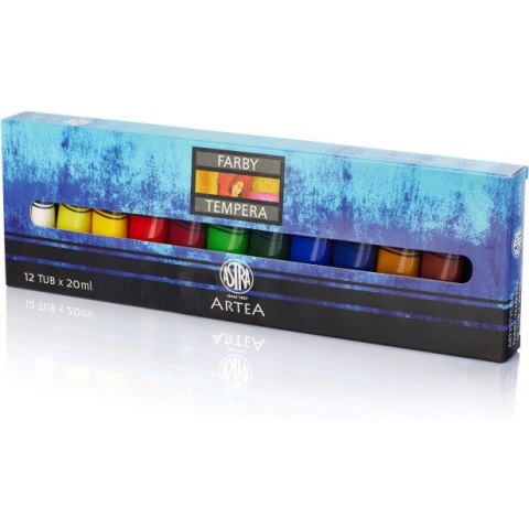 FARBY TEMPERA W TUBIE 12 KOLORÓW - 20 ML 83414900 ASTRA