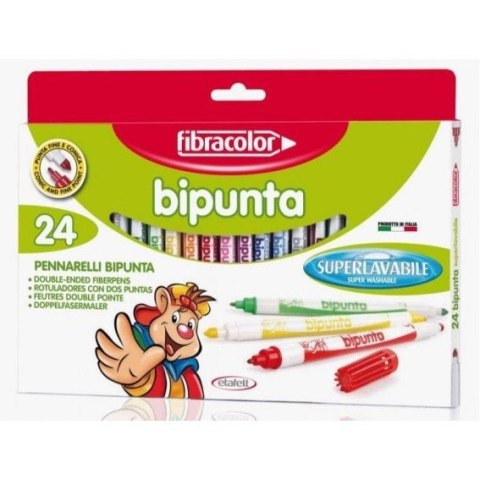 FLAMAST.DOUBLE POINT 24KOLORY FIBRACOLOR FLAMAST.DOUBLE POINT 24KOLORY FIBRACOLOR