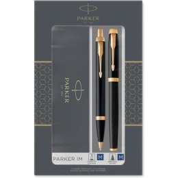KOMPLET PIÓRO WIECZNE + DŁUGOPIS IM DUO CZARNY GT PARKER 2093216