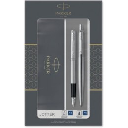 KOMPLET PIÓRO WIECZNE + DŁUGOPIS JOTTER STAINLESS STEEL CT PARKER PARKER 2093258