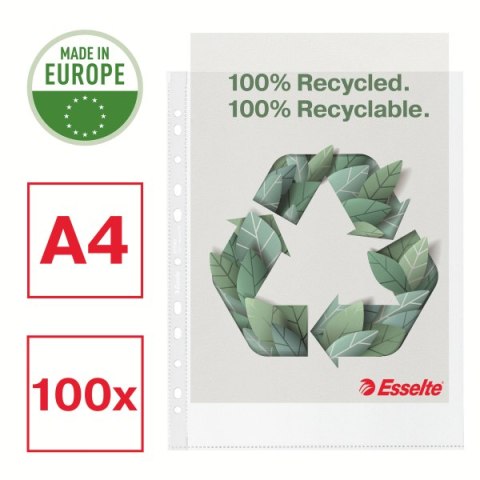 KOSZULKA GROSZKOWA RECYCLED PREMIUM PP 100 MIC. OPAKOWANIE 100 SZTUK A4 MAXI 627503 ESSELTE KOSZULKA GROSZKOWA RECYCLED PREMIUM PP 100 MIC. OPAKOWANIE 100 SZTUK A4 MAXI 627503 ESSELTE