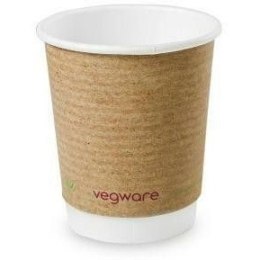 KUBKI PAPIEROWE DWUWARSTWOWE 250ML (25SZT.) . 8OZ 100% BIODEGRADOWALNE VDW-8-GR VEGWARE
