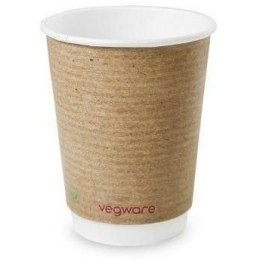 KUBKI PAPIEROWE DWUWARSTWOWE 300ML (25SZT.) 12OZ 100% BIODEGRADOWALNE VDW-12-GR VEGWARE