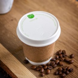 POKRYWKA PAPIEROWA DO KUBKA PAPIEROWEGO 250ML BIAŁA 50 SZT. 100% BIODEGRADOWALNA VLID79P VEGWARE