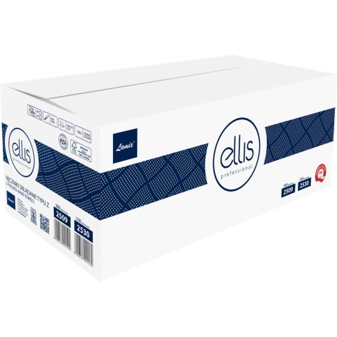 RĘCZNIK Z-Z 3 PANELOWY BIAŁY 203X240MM 2W CELULOZA 3000 SKŁADEK (20X150) 2509 ELLIS PROFESSIONAL
