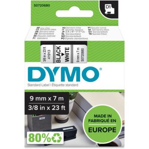 TAŚMA 9MM/7M CZARNY /BIAŁA 40913 DYMO S0720680