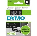 TAŚMA BIAŁY NADRUK NA CZARNYM 12MM X 7M DYMO S0720610