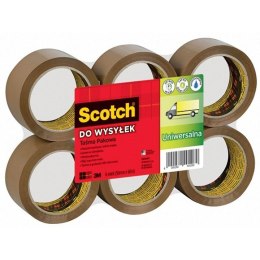 TAŚMA PAKOWA SCOTCH 371 OPAKOWANIE 6 SZTUK HOT-MELT BRĄZOWA 50X66M XX004803811/7000095738