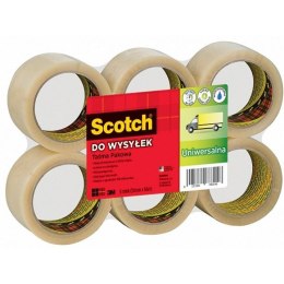 TAŚMA PAKOWA SCOTCH 371 OPAKOWANIE 6SZTUK HOT-MELT PRZEZROCZYSTA 50X66M XX004803829/700095739