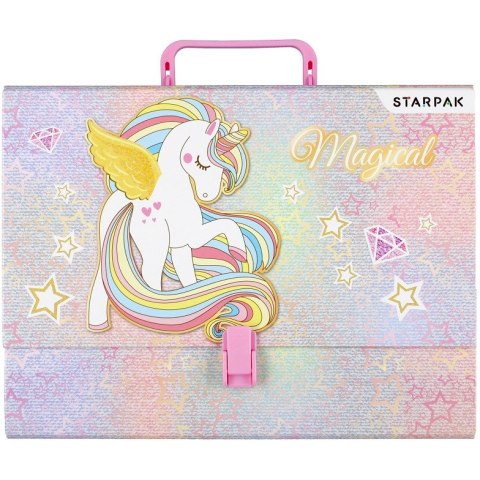 TECZKA Z RĄCZKĄ A4 9,5CM UNICORN 493168 STARPAK TECZKA Z RĄCZKĄ A4 9,5CM UNICORN 493168 STARPAK