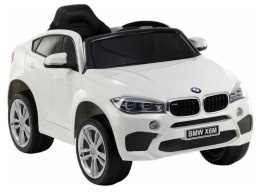 AUTO NA AKUMULATOR BMW X6 BIAŁE SKÓRA, EVA
