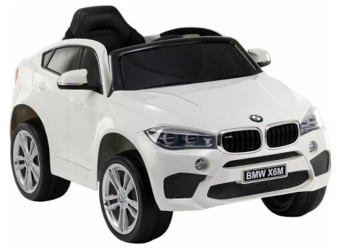 AUTO NA AKUMULATOR BMW X6 BIAŁE SKÓRA, EVA