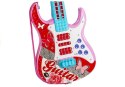 GITARA ELEKTRYCZNA MIKROFON STRUNY ZABAWKA RÓŻ