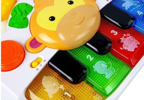 PIANINKO Z MAŁPKĄ DLA NIEMOWLAKA DŹWIĘK ŚWIATŁA PIANINKO Z MAŁPKĄ DLA NIEMOWLAKA DŹWIĘK ŚWIATŁA