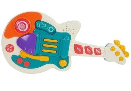 INTERAKTYWNA GITARA PRZYCISKI ŚWIATŁA DŹWIĘK ODGŁOSY ZWIERZĄT DLA DZIECI
