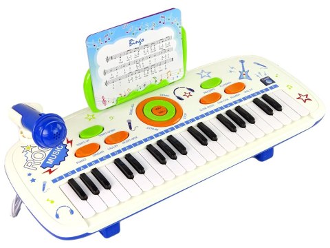 ELEKTRYCZNE PIANINO KEYBOARD DLA DZIECI NIEBIESKI NUTY USB MP3 ELEKTRYCZNE PIANINO KEYBOARD DLA DZIECI NIEBIESKI NUTY USB MP3