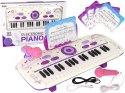 ELEKTRYCZNE PIANINO KEYBOARD DLA DZIECI RÓŻOWY NUTY USB MP3