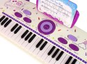 ELEKTRYCZNE PIANINO KEYBOARD DLA DZIECI RÓŻOWY NUTY USB MP3