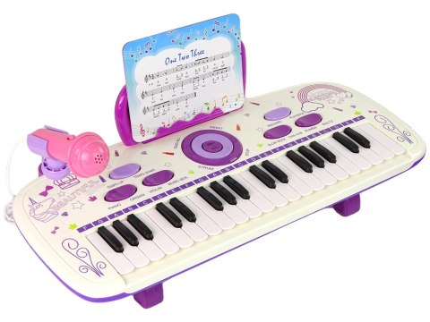 ELEKTRYCZNE PIANINO KEYBOARD DLA DZIECI RÓŻOWY NUTY USB MP3 ELEKTRYCZNE PIANINO KEYBOARD DLA DZIECI RÓŻOWY NUTY USB MP3