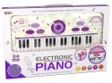 ELEKTRYCZNE PIANINO KEYBOARD DLA DZIECI RÓŻOWY NUTY USB MP3