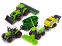 ZESTAW 6 POJAZDÓW ROLNICZYCH TRAKTOR KOMBAJN METALOWE ELEMENTY