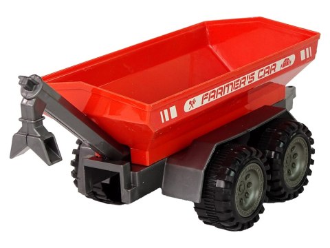 ZIELONY TRAKTOR Z CZERWONĄ PRZYCZEPKĄ NAPĘD FRYKCYJNY ZIELONY TRAKTOR Z CZERWONĄ PRZYCZEPKĄ NAPĘD FRYKCYJNY