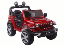 POJAZD NA AKUMULATOR FT-938 CZERWONY LAKIEROWANY 4X4