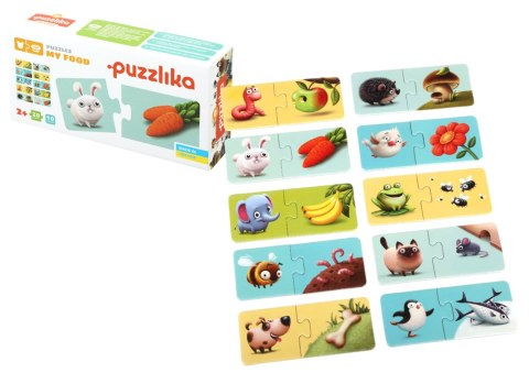 PUZZLE "MOJE JEDZENIE" ŁAMIGŁÓWKA CO JEDZĄ ZWIERZĘTA 12992 PUZZLE "MOJE JEDZENIE" ŁAMIGŁÓWKA CO JEDZĄ ZWIERZĘTA 12992