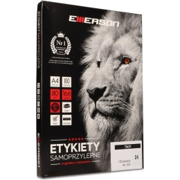 ETYKIETY A4 BIAŁE (100ARK) 70X37MM NR.024 EMERSON ETA4070X037W