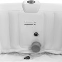 JACUZZI OGRODOWE DMUCHANE 130 DYSZ MASUJĄCYCH 6 OSOBOWE 910 L SZARO - BIAŁE