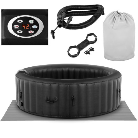 JACUZZI OGRODOWE DMUCHANE Z MASAŻEM 6 OSOBOWE 42C 1000 L CZARNE JACUZZI OGRODOWE DMUCHANE Z MASAŻEM 6 OSOBOWE 42C 1000 L CZARNE