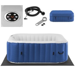 JACUZZI OGRODOWE DMUCHANE Z MASAŻEM 6 OSOBOWE 42C 900 L NIEBIESKIE