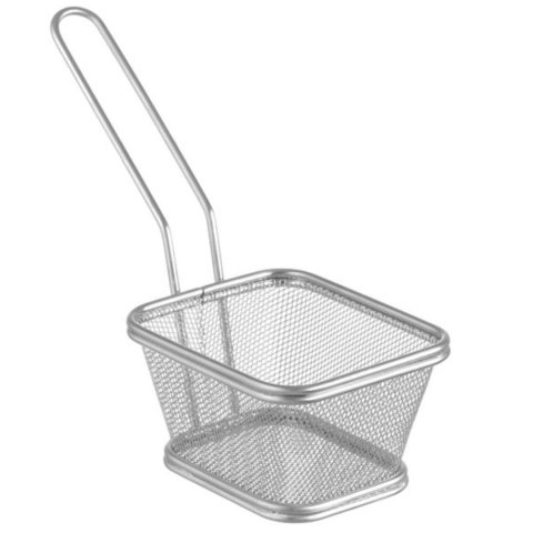 KOSZYK DO PODAWANIA SMAŻONYCH PRZEKĄSEK MINIATUROWY Z UCHWYTEM 105X90X60 MM - HENDI 425664 KOSZYK DO PODAWANIA SMAŻONYCH PRZEKĄSEK MINIATUROWY Z UCHWYTEM 105X90X60 MM - HENDI 425664