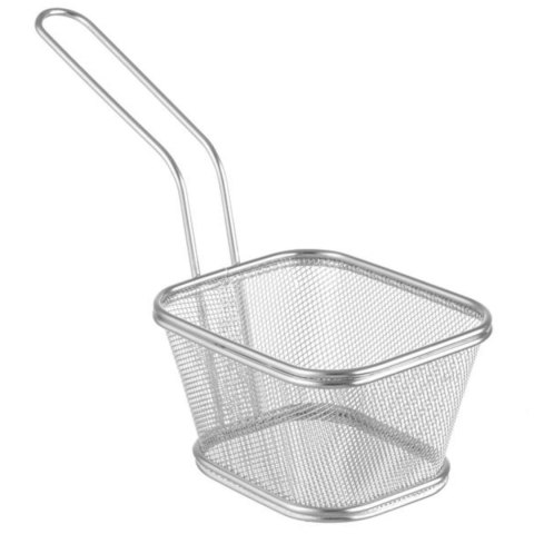 KOSZYK DO PODAWANIA SMAŻONYCH PRZEKĄSEK MINIATUROWY Z UCHWYTEM 130X115X80 MM - HENDI 425688 KOSZYK DO PODAWANIA SMAŻONYCH PRZEKĄSEK MINIATUROWY Z UCHWYTEM 130X115X80 MM - HENDI 425688