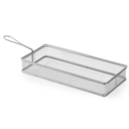 KOSZYK MINIATUROWY DO SMAŻONYCH PRZEKĄSEK STAL NIERDZEWNA 275X130X45MM - HENDI 426456