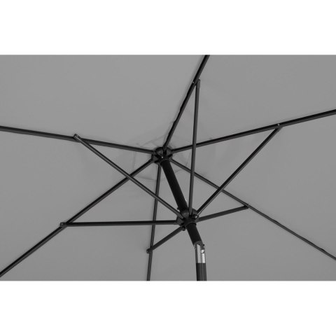 PARASOL OGRODOWY OKRĄGŁY DUŻY UCHYLNY Z KORBKĄ ŚR. 300 CM CIEMNOSZARY PARASOL OGRODOWY OKRĄGŁY DUŻY UCHYLNY Z KORBKĄ ŚR. 300 CM CIEMNOSZARY