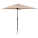 PARASOL OGRODOWY PROSTOKĄTNY UCHYLNY Z KORBKĄ 200 X 300 CM KREMOWY